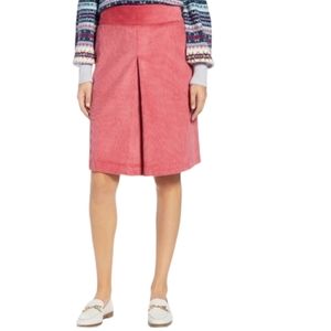 1901 cord front kick pleat midi skirt